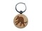 Werewolf Monster Wolf Man Silhouette Halloween Engraved Wood Round Keychain Tag Charm